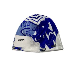 BLUE N WHITE MIX SPORT BEANIE